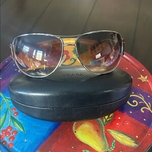 Prada Gradient Brown Aviator Sunglasses